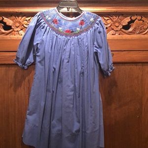 Hand smocked lady bug dress 3T